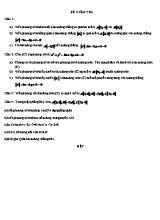 Đề kiểm tra 1 tiết môn Hình học Lớp 10 - Năm học 2015-2016 (Có đáp án)